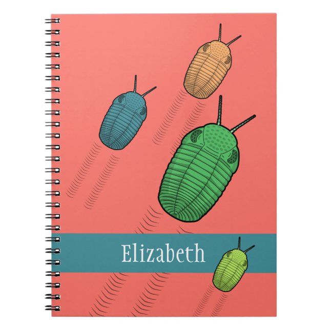 Caderno Espiral Migração trilobita - Animais pré-históricos (Frente)