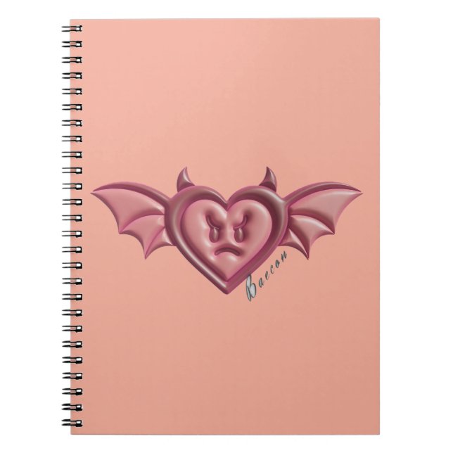 Caderno Espiral Mikitiez rosa baroqueart rocha arco-íris (Frente)