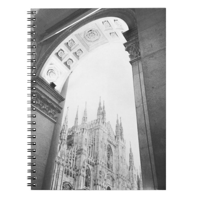 Caderno Espiral Milano Itália, Galleria View of the Duomo (Frente)