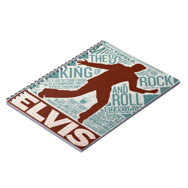 Caderno Espiral Milhão tipos de Elvis do quarteto do dólar (Left Side)