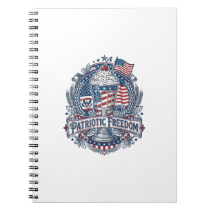 Caderno Espiral Milkshake Patriótico Americana