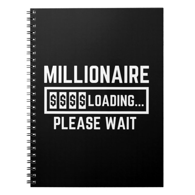 Caderno Espiral Millionaire Loading Please Wait (Frente)