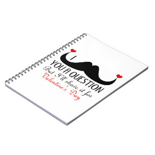 Caderno Espiral Mim bigode você um dia dos namorados da pergunta