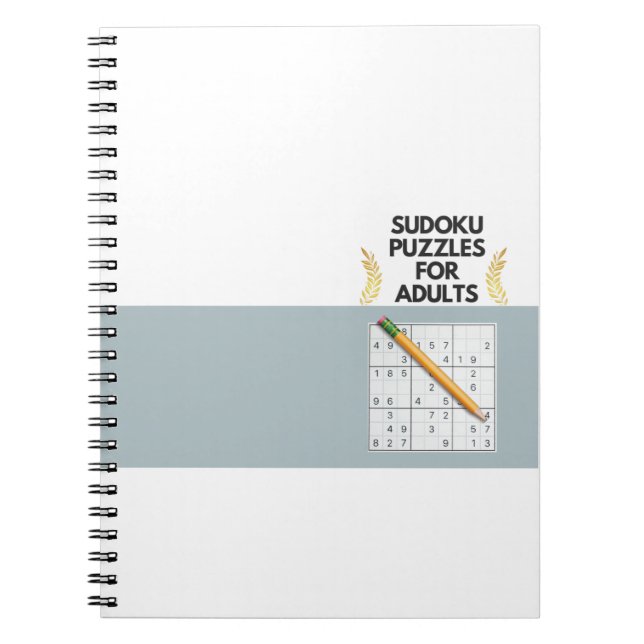 Caderno Espiral Mindful Sudoku: Envolvendo Quebra-cabeça para afia (Frente)