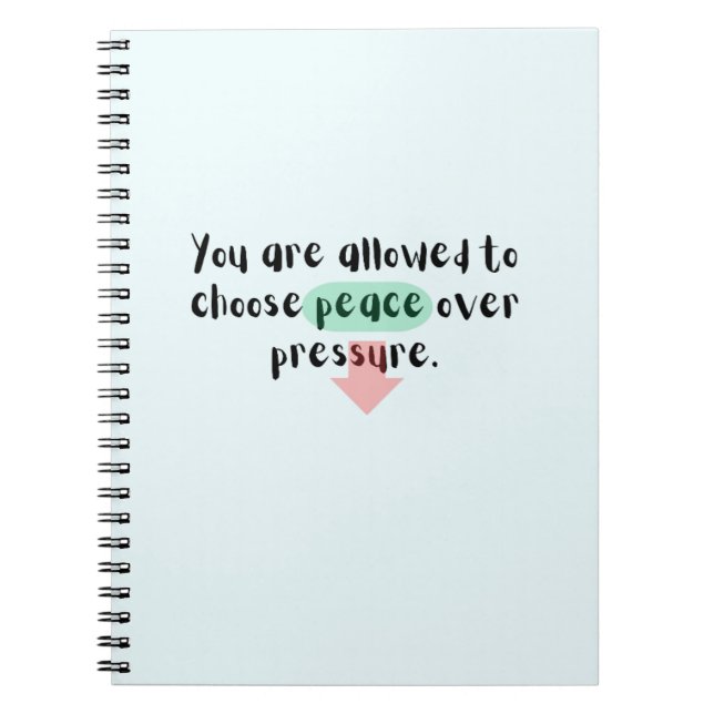 Caderno Espiral Mindful Writing Notebook – Choose Calm (Frente)