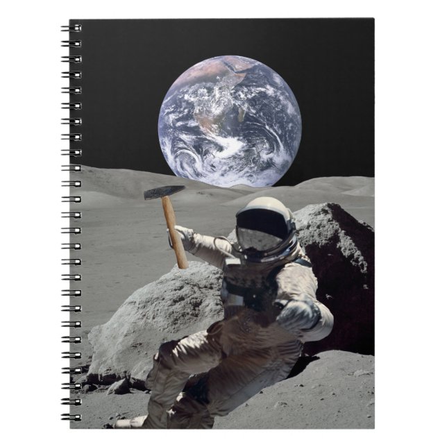 Caderno Espiral Minerar a Lua (Frente)