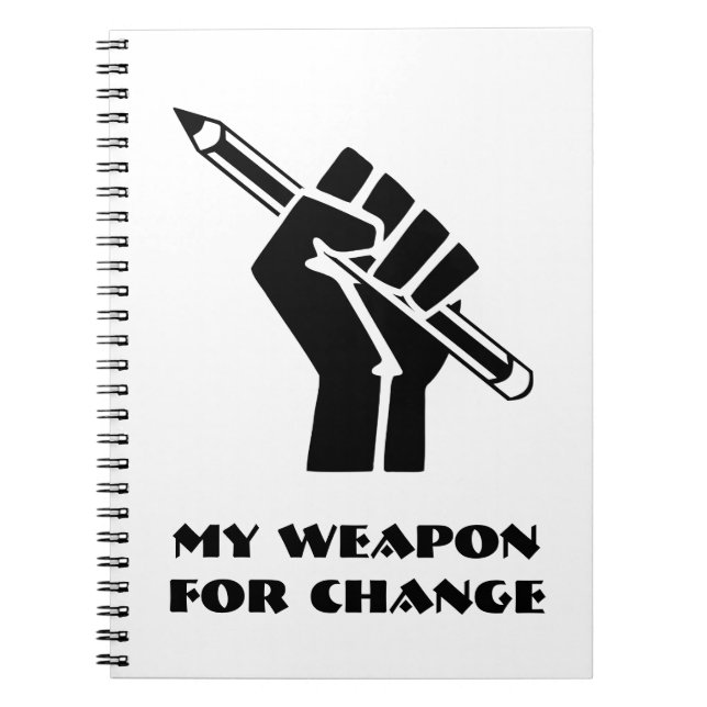 Caderno Espiral Minha Arma Para Mudar (Frente)