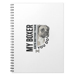 Caderno Espiral Minha Camisa de Amante de Boxer Come Melhor do que