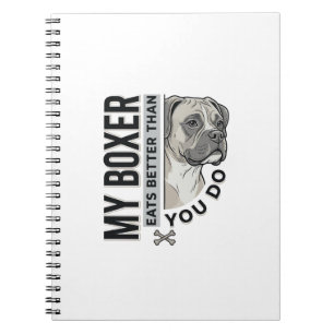 Caderno Espiral Minha Camisa de Amante de Boxer Come Melhor do que