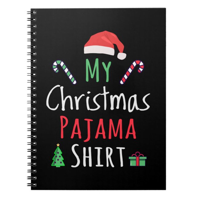 Caderno Espiral Minha Camisa de Natal do Pajama (Frente)