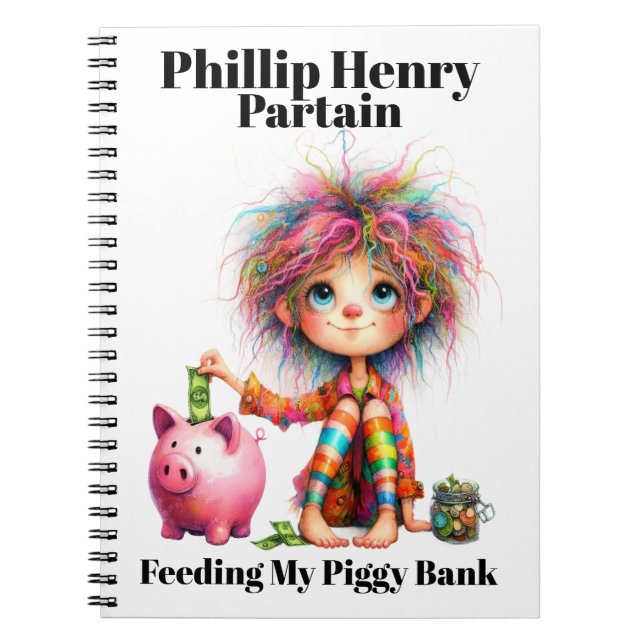 Caderno Espiral Minha conta de poupança (Frente)