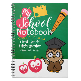 Caderno Espiral Minha escola personalizada