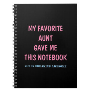 CADERNO ESPIRAL MINHA TIA FAVORITA ME DEU ESTE CADEIRNO