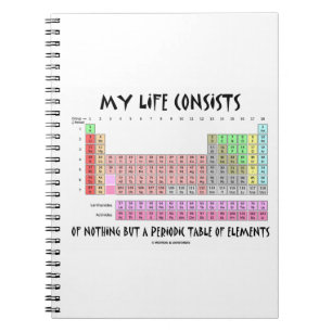 Caderno Espiral Minha Vida Só Tem Mesa Periódica De Elementos