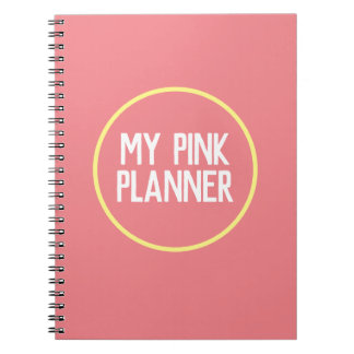 Caderno Espiral Minhas notas do Pink Planner