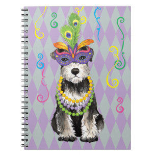 Caderno Espiral Mini Schnauzer do carnaval