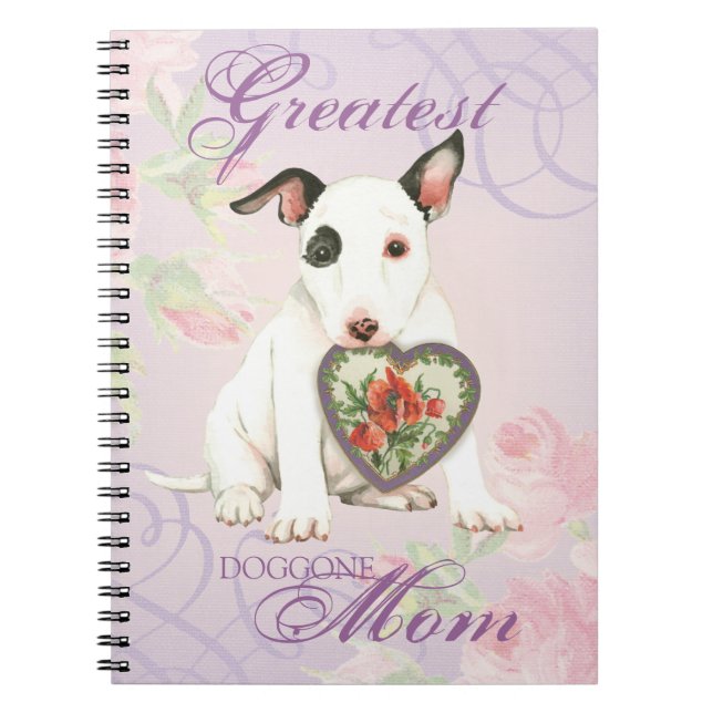 Caderno Espiral Miniatura Bull Terrier Heart Mãe (Frente)