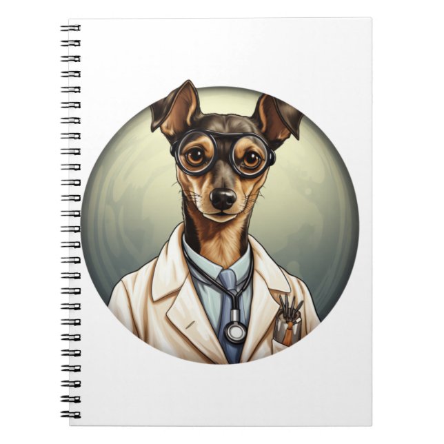 Caderno Espiral Miniatura Pinscher Dog Doctor (Frente)