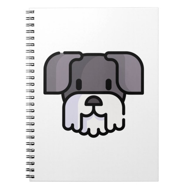 Caderno Espiral Miniatura Schnauzer (Frente)