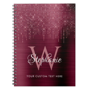 Caderno Espiral Minigrama Rosa Dourada de Monograma
