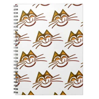 Caderno Espiral Minimal cat design