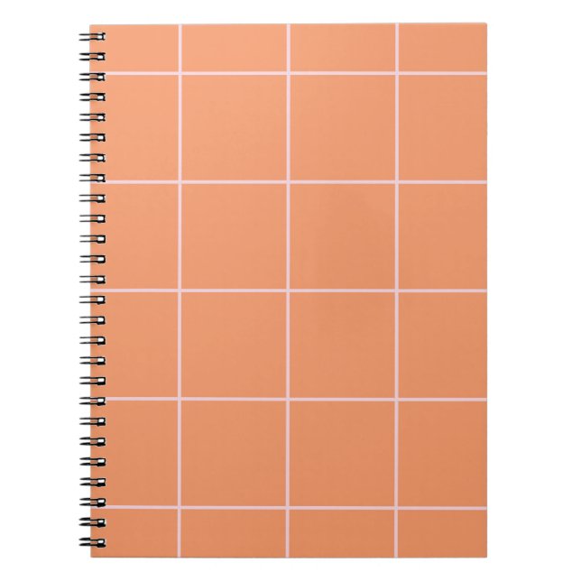 Caderno Espiral Minimal Color Grid Check Pattern (Frente)