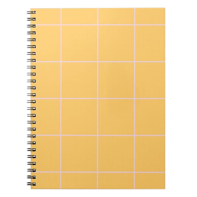 Caderno Espiral Minimal Color Grid Check Pattern (Frente)