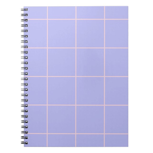 Caderno Espiral Minimal Color Grid Check Pattern (Frente)