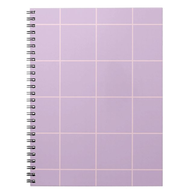 Caderno Espiral Minimal Color Grid Check Pattern (Frente)