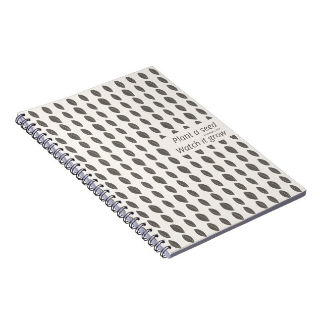 Caderno Espiral Minimal Dot Pattern Notebook – Plant a Seed (Lado Direito)