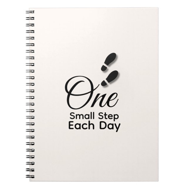Caderno Espiral Minimal Motivational Notebook – Quote Journal (Frente)