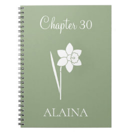 Caderno Espiral Minimal New Chapter Daffodil March Birth Flower