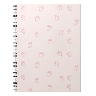 Caderno Espiral Minimalismo de Morango