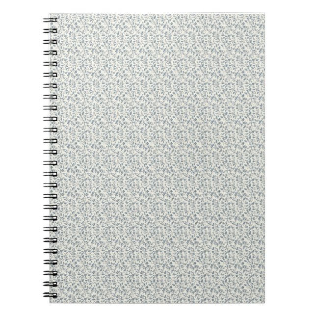 Caderno Espiral Minimalist 1940s Eucalyptus Slate Blue Sprig (Frente)