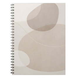 Caderno Espiral Minimalist Beige Abstract