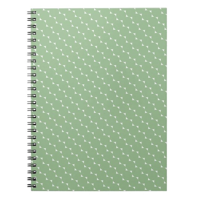 Caderno Espiral Minimalist Dusty Sage Tiny Triangles  (Frente)