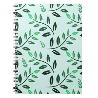 Caderno Espiral Minimalist Green Foliage Journal Botanical Nature