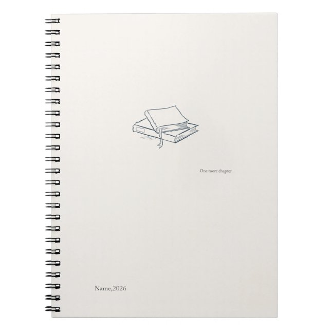 Caderno Espiral Minimalist Introvert line art Notebook (Frente)