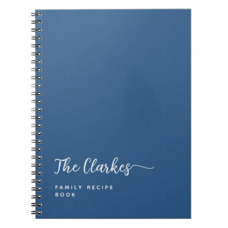 Caderno Espiral Minimalist Navy Blue Family Stationery