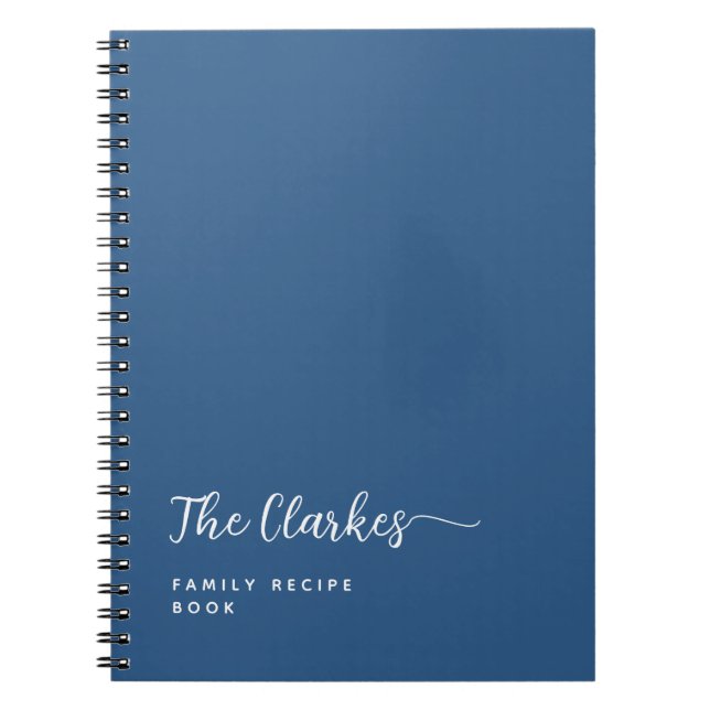 Caderno Espiral Minimalist Navy Blue Family Stationery (Frente)