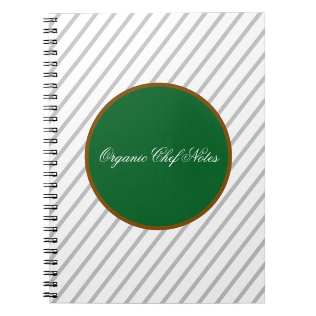 Caderno Espiral Minimalist Organic Chef Spiral Notebook (Frente)