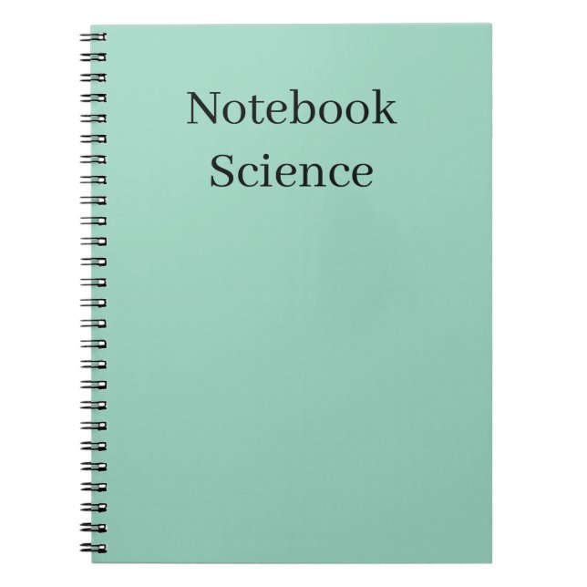 Caderno Espiral minimalist science notebook (Frente)