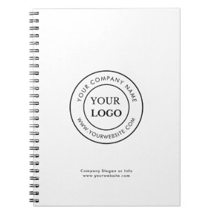 Caderno Espiral Minimalista da empresa corporativa de logotipo