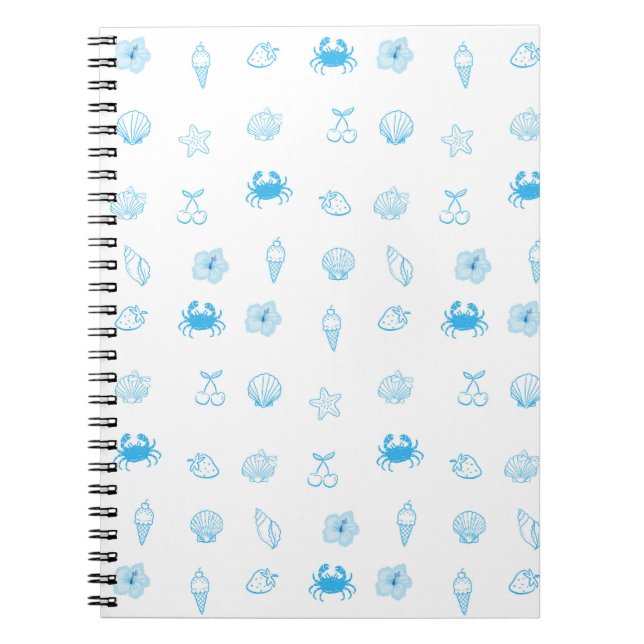 Caderno Espiral Minimalista Praia Grega (Frente)