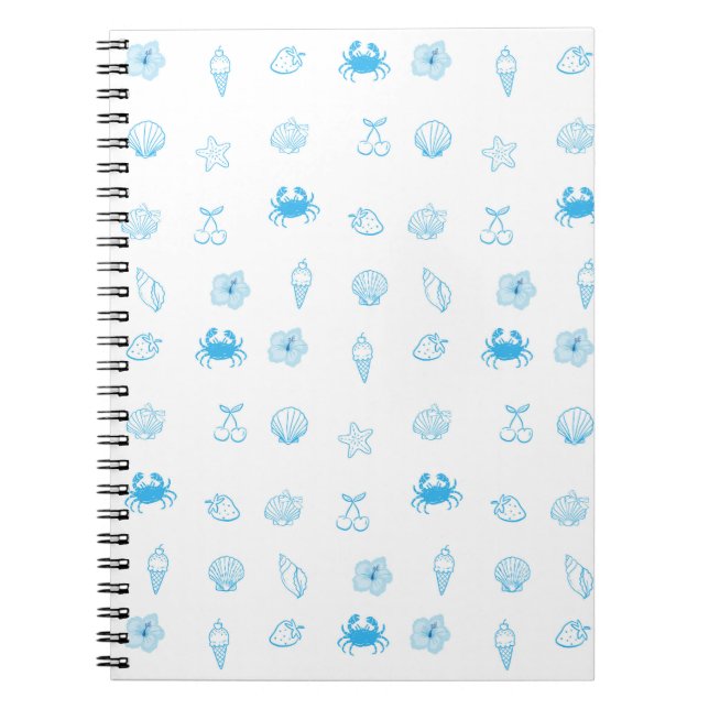 Caderno Espiral Minimalista Praia Grega (Frente)