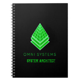 Caderno Espiral Minimalista Retro-Futurismo Tech Omni Sistemas