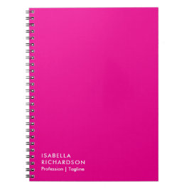 Caderno Espiral Mínimo magenta personalizado