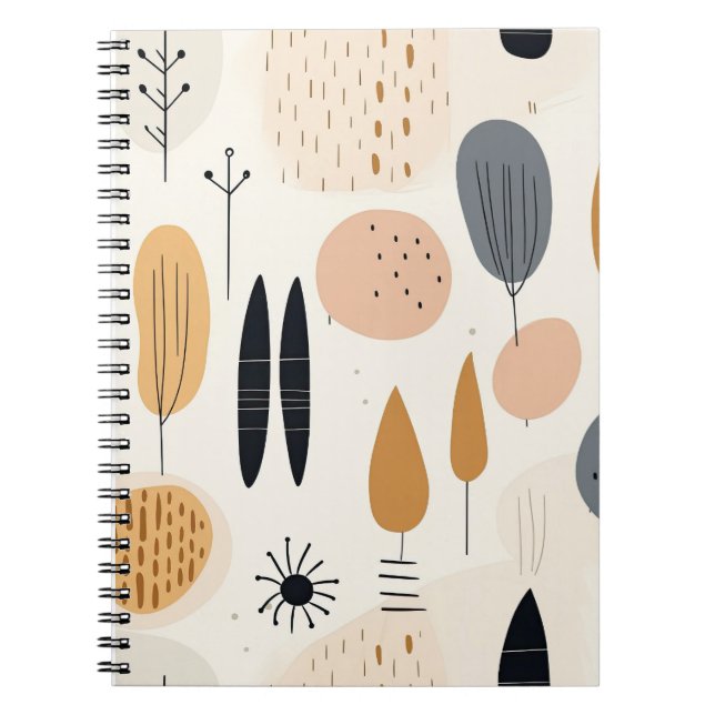 Caderno Espiral Mínimo notebook espiral estilo Boho (Frente)