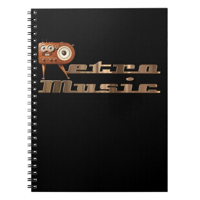 Caderno Espiral Minion de música retrô (Frente)
