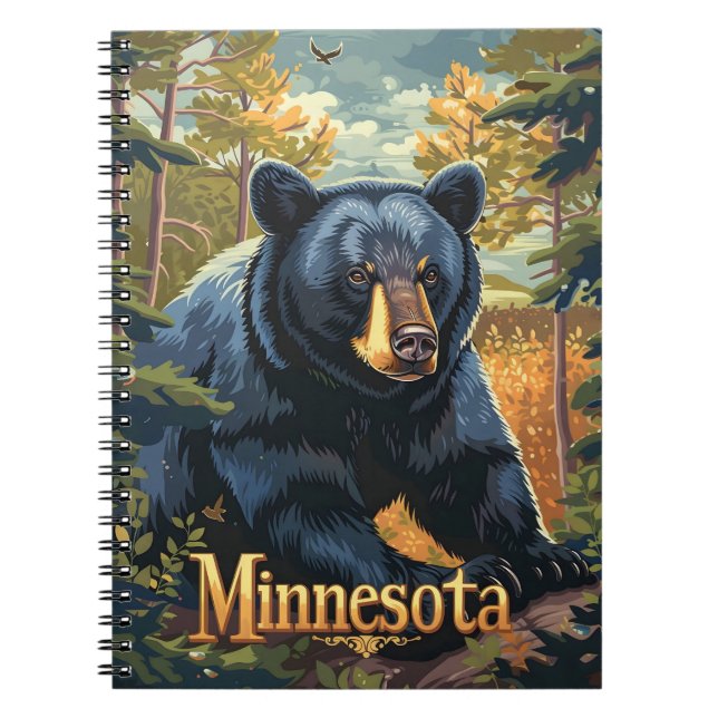 Caderno Espiral Minnesota Black Bear (Frente)